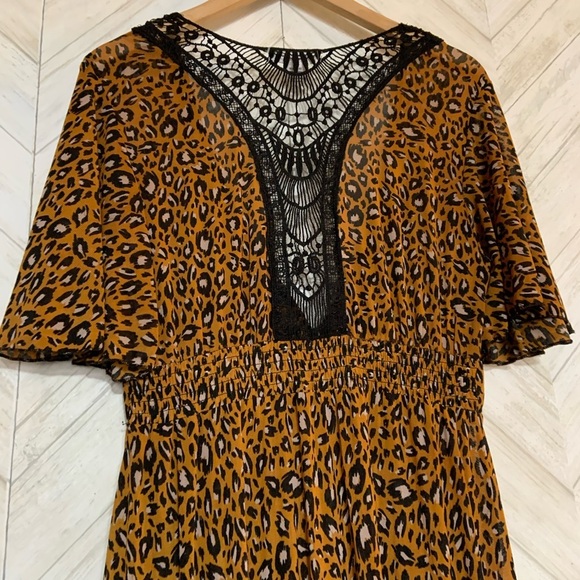 L.I.F.E Leopard Duster Women’s Kimono Animal Print Sz Small - Picture 8 of 8